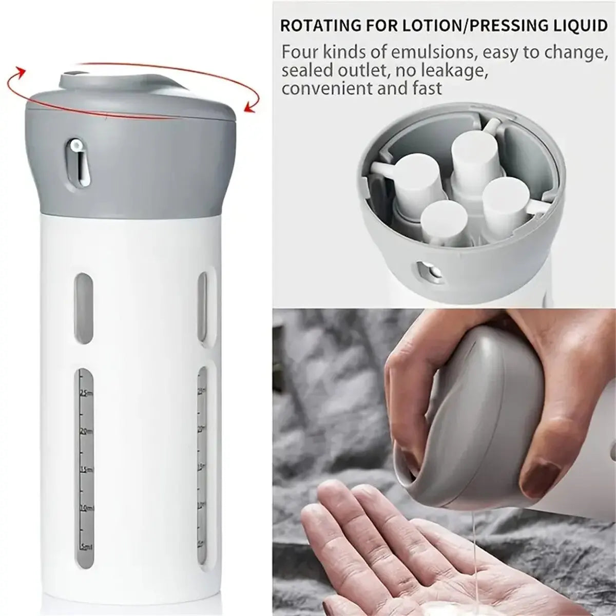 Portable Travel Liquid Dispenser Bottle