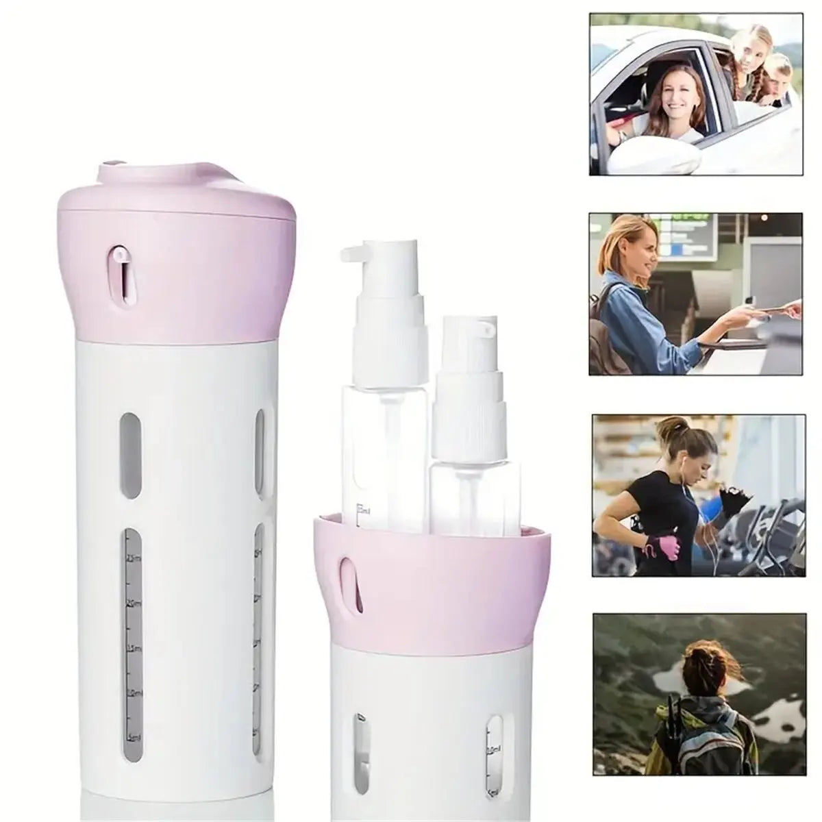 Portable Travel Liquid Dispenser Bottle